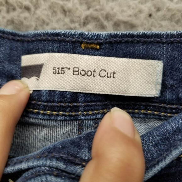 Levis Jeans Womens 10 Blue 515 Bootcut Button Stretch Denim Flap Pocket - Picture 5 of 14